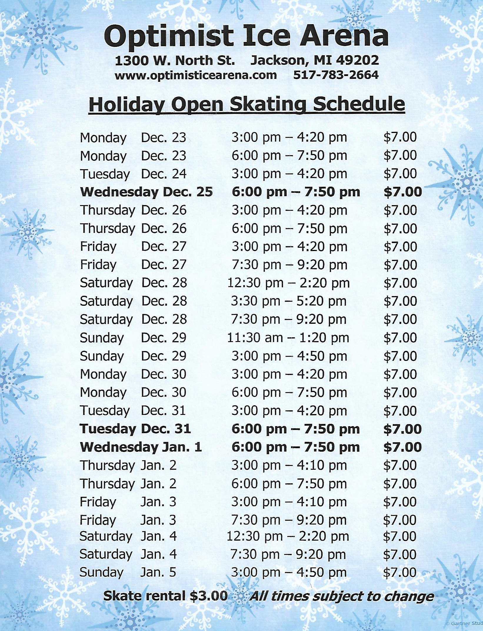 2019-Holiday-Open-Skating-Schedule-1