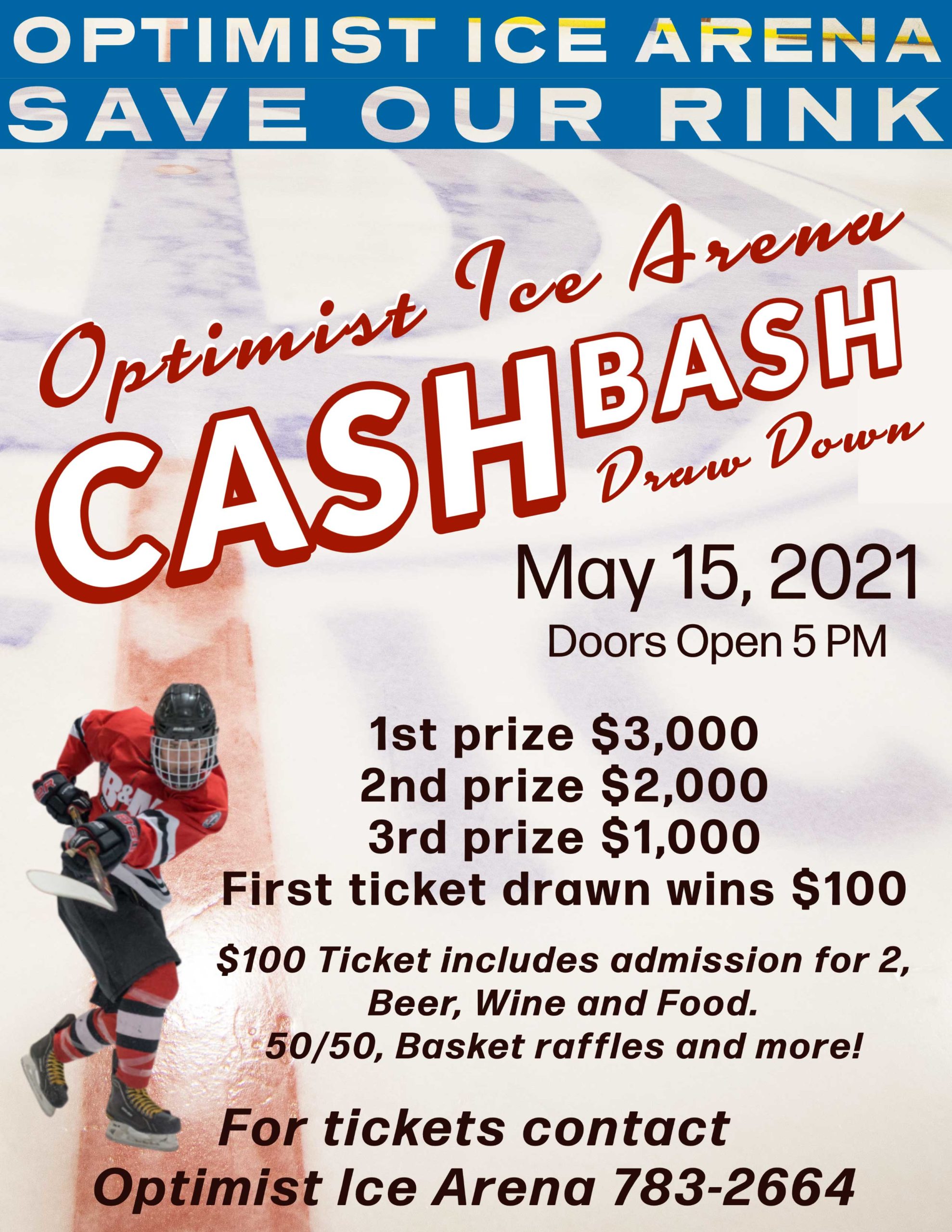 Optimist Ice Arena Announces “Save Our Rink Cash Bash”
